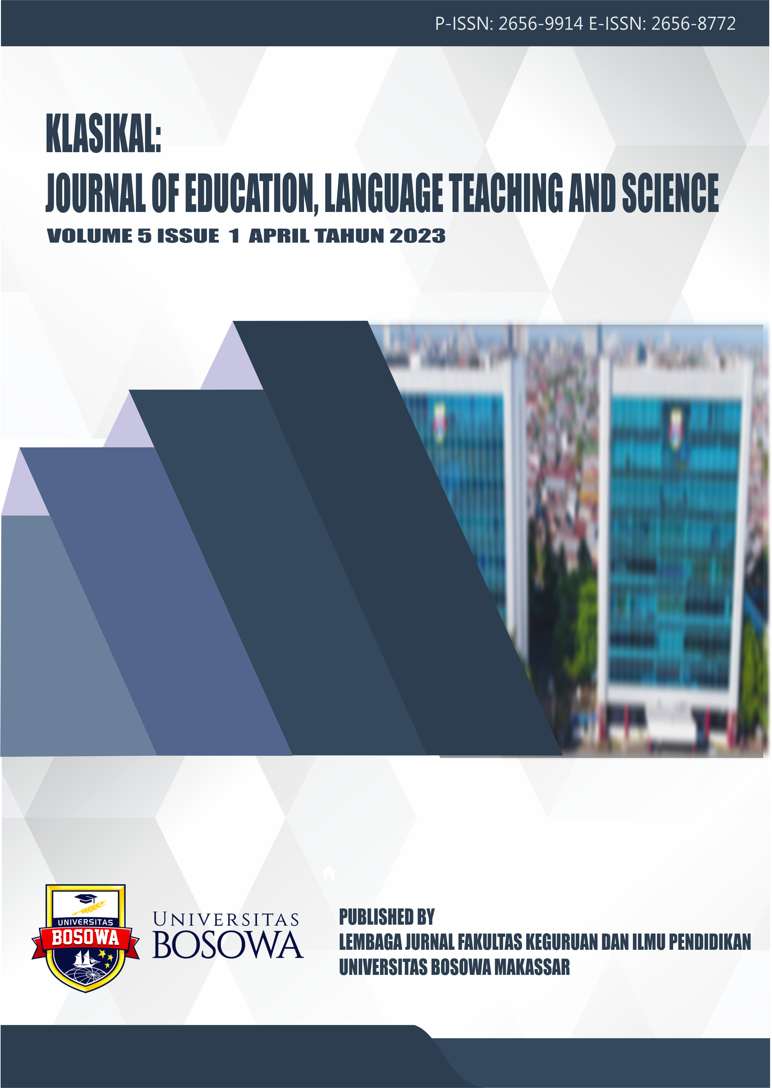 					View Vol. 5 No. 1 (2023): Klasikal: Journal of Education, Language Teaching and Science
				